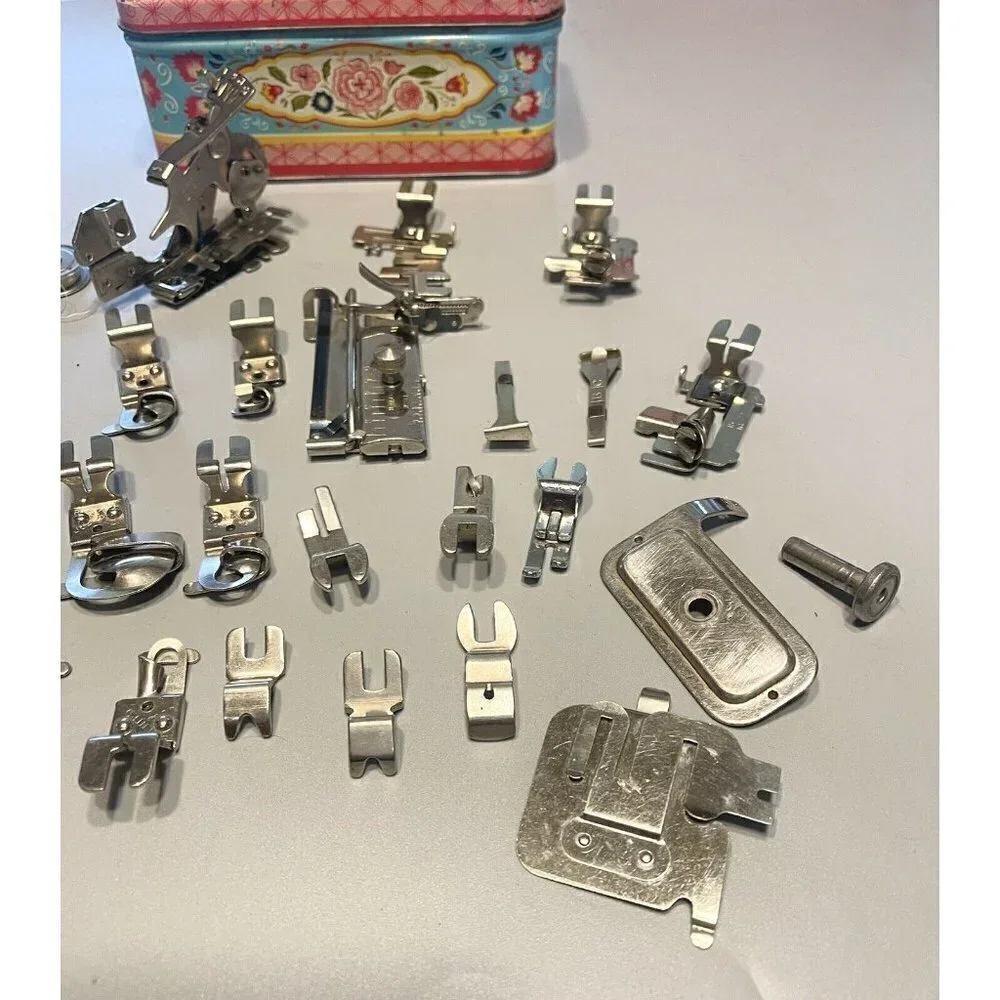 Vintage Greist Sewing Machine Attachments Accessories Lot Ruffler 1950s